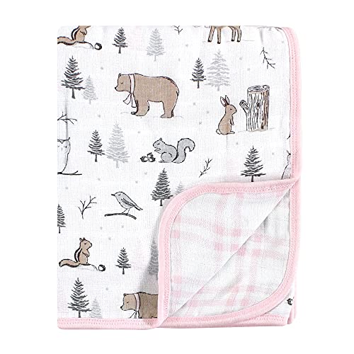 Image of Hudson Baby Unisex Baby Muslin Tranquility Quilt Blanket, Winter Forest, One Size