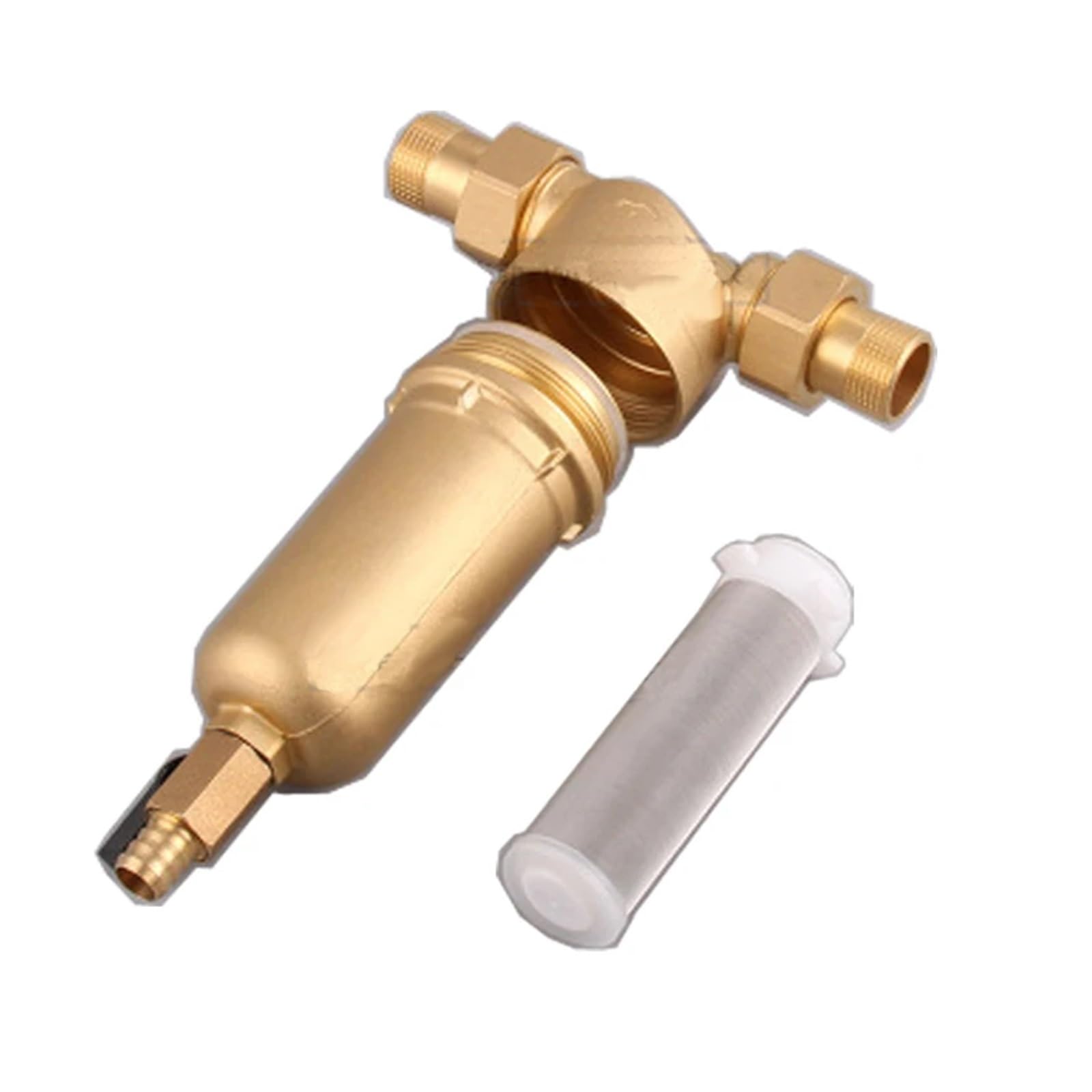 1/2 "pollici 3/4" pollici prefiltro in ottone for acqua DN15 DN20 purificatore in rame pieno filtro for l'acqua for uso domestico parte di purificazione prefiltro(3/4")