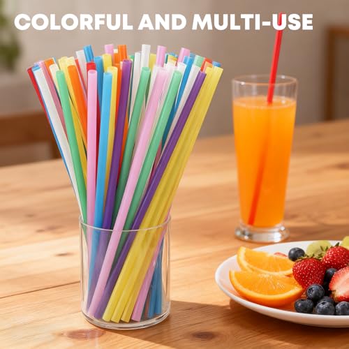 Pitillos plásticos extra largos 10.5" pack 200 miniatura 4