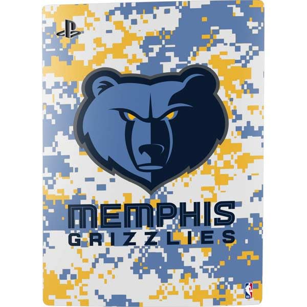 Skinit Decal Gaming Skin Compatible with PS5 Bundle - Officially Licensed NBA Memphis Grizzlies Digi Camo Design
