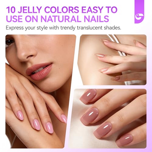 Kit iniciación esmaltes gel con 10 colores y base miniatura 4