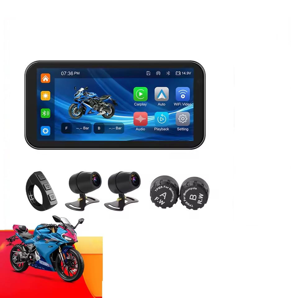 スマートモニター❤️バイク✨CarPlay 6.25インチ液晶モニター 防水防塵 Amazon.co.jp: BOSUDA バイクスマートモニター 6.25 インチ