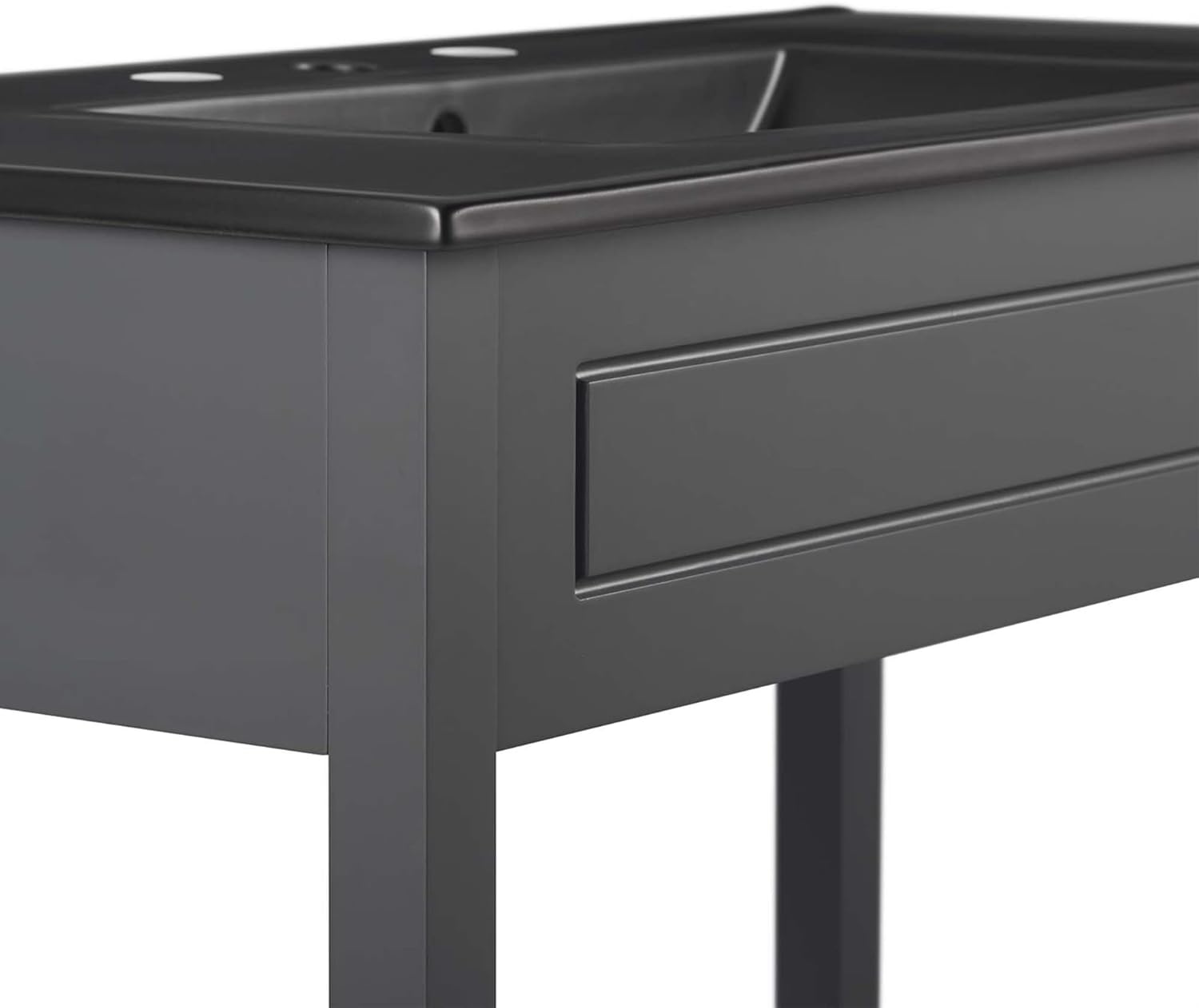 Ergode Altura 24" Bathroom Vanity-Modern Design, Durable MDF Construction, Ceramic Sink Basin, 8-Inch Centerset Holes, Non-Marking Foot Caps, Assembly Required