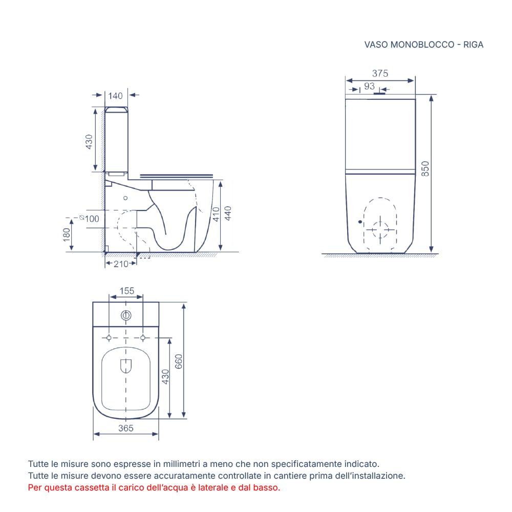 Paire de sanitaires Filomuro cuvette monobloc Tornado et bidet noir mat | Riga