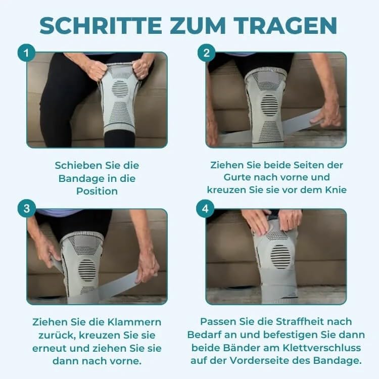 SWZEC Noreliie Aktivlife Kompressions-Kniebandage bei Knieschmerzen und Arthrose Schmerzen(1 Stück Grau,XL(75-95kg))