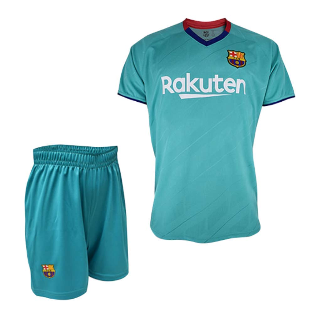 Fútbol Club Barcelona Conjunto Camiseta y pantalón 3ª equipación FC. Barcelona 2019-20 - Replica Oficial con Licencia - Dorsal Liso - Talla 2
