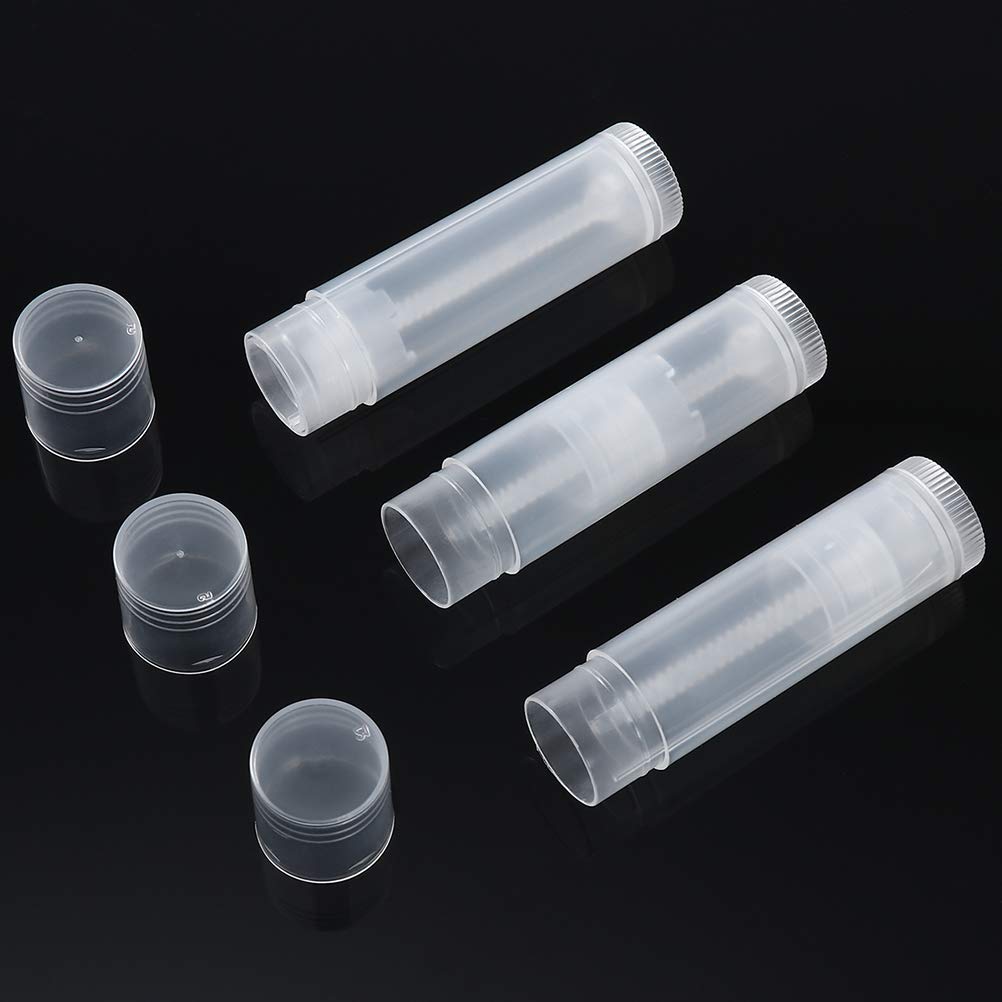 Packdost 5 Grams Transparent Empty Chapstick Lip Stick Tube Container for Lip Balm Lipstick Cosmetic & Makeup Use Pack of 50 3