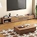 gaoyangjiaju Mid-Century Modern Expandable Coffee Table & TV Stand Set, Walnut Finish – Elegant Storage Combo for Living Room, Bedroom, or Lounge (78.54“ to 103