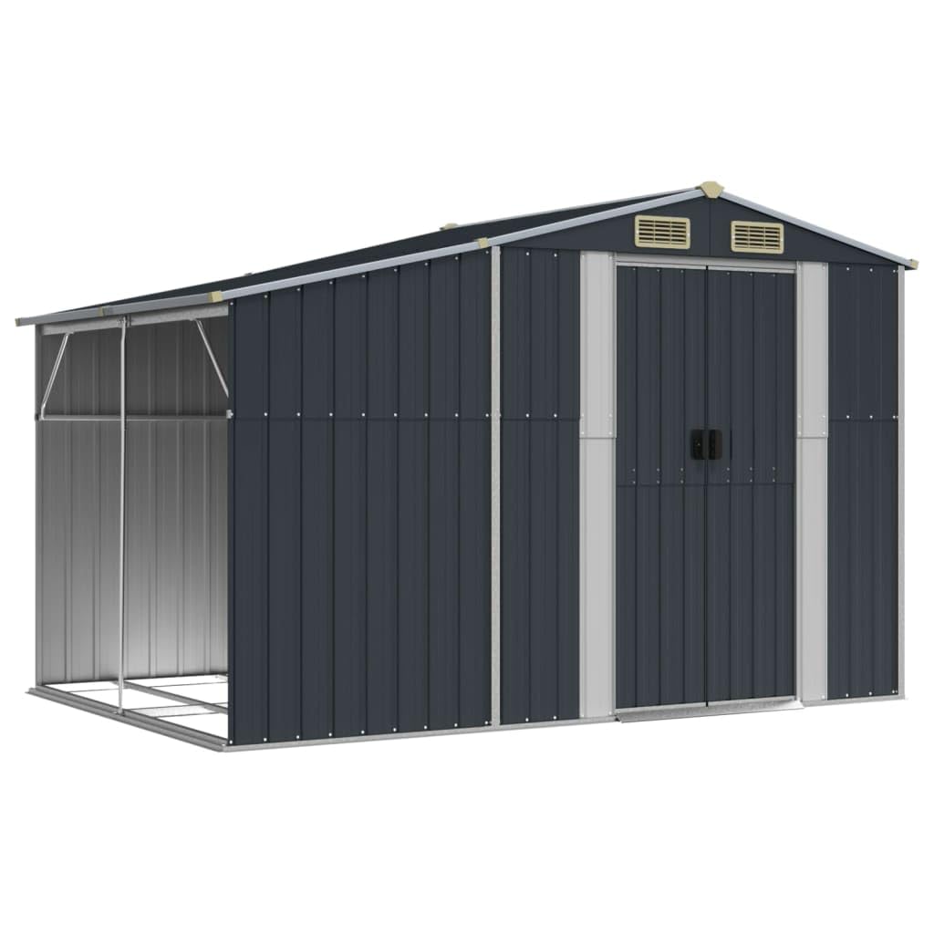 vidaXL Abri de Jardin Anthracite 277x192,5x179 cm Métal galvanisé
