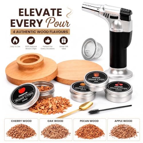 Image of AMZORA Cocktail Whiskey Smoker Kit with Torch