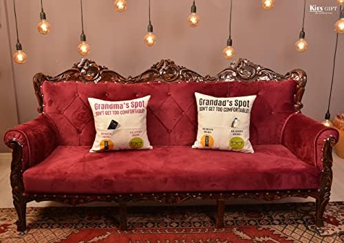 Kies GIFT®(Double-Sided) Gifts for Grandad Birthday Gifts with Pockets Cushion Cover 18x18 Inches Best Grandad Gifts Grandad Gift from Grandchildren Birthday Gifts for Grandad Grandpa Best Gifts