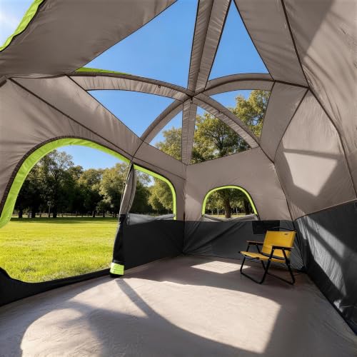 Image of CAMPROS CP Upgraded 6 /8 Person Camping Tents, Waterproof Windproof Family Tent with Larger Mesh Windows & Door, Double Layer, Easy Set Up, All-Season Dome Tent with Top Rainfly & Carry Bag