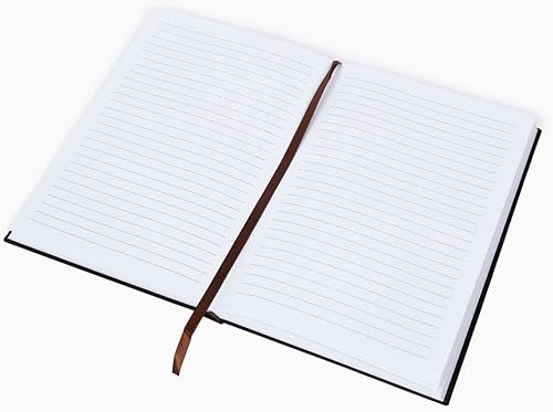 Miniatura 4 de Cutie Decor Cuaderno de tapa dura de lino, diario A5, papel grueso, hogar, escuela y oficina (blanco)