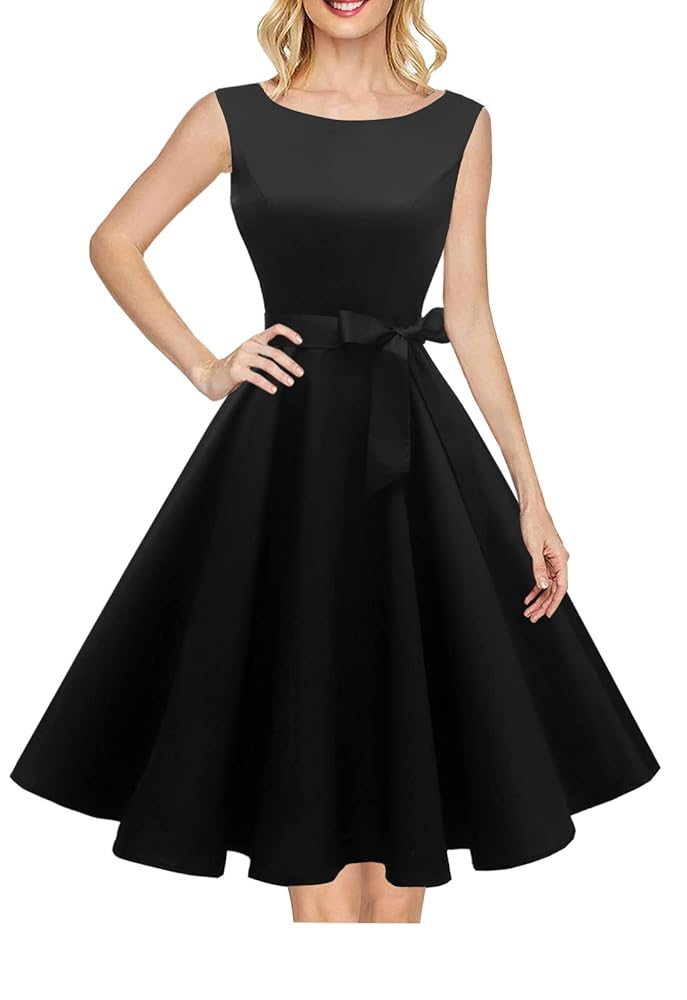 Amazon.com: Hanpceirs Women's Boatneck Sleeveless Swing