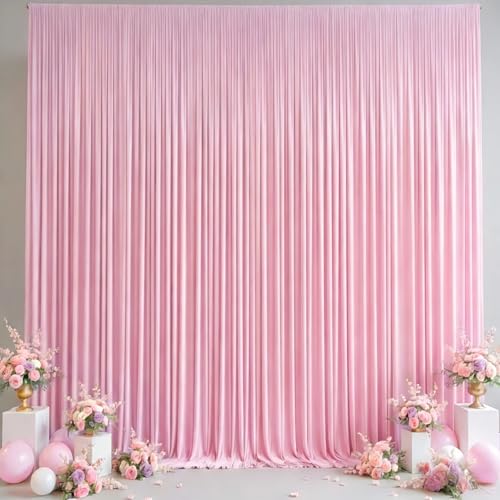 Cortinas Fondo Fotográfico 10x10FT Rosa, 2 Paneles miniatura 1