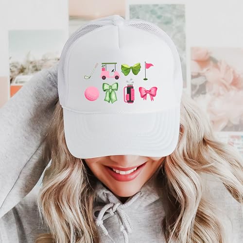 Gorra clásica de malla para mujer con gráficos de golf miniatura 2