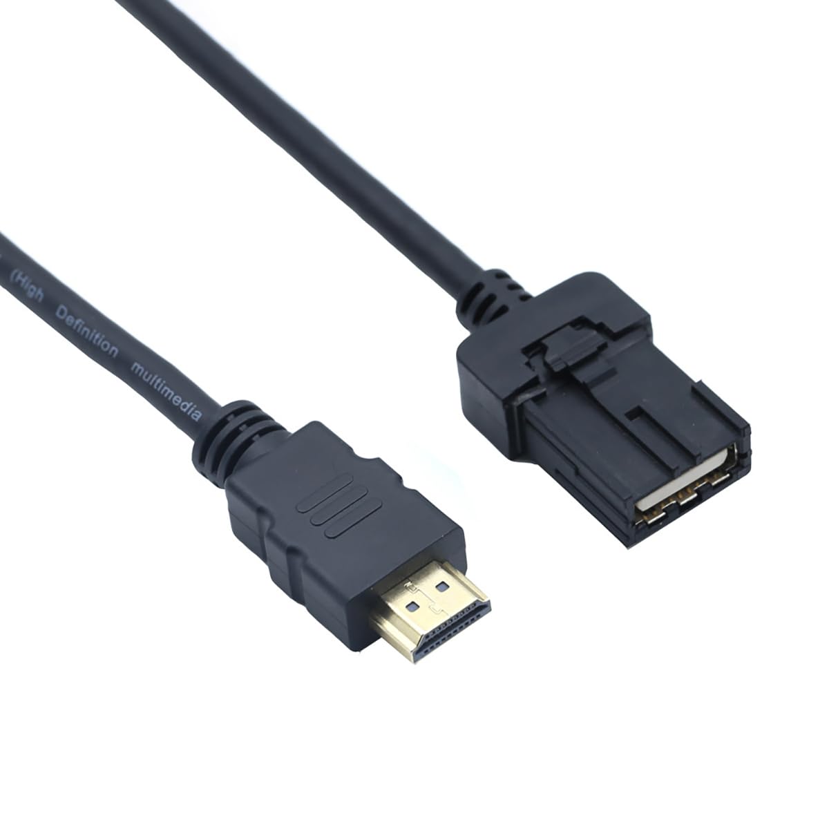 Cavo audio video ad alta definizione tipo E maschio a AM maschio per auto, compatibile con HDMI 2.0, connettore multimediale digitale ad alta velocità anti-vibrazione, supporta 4K Ultra HD (5M)