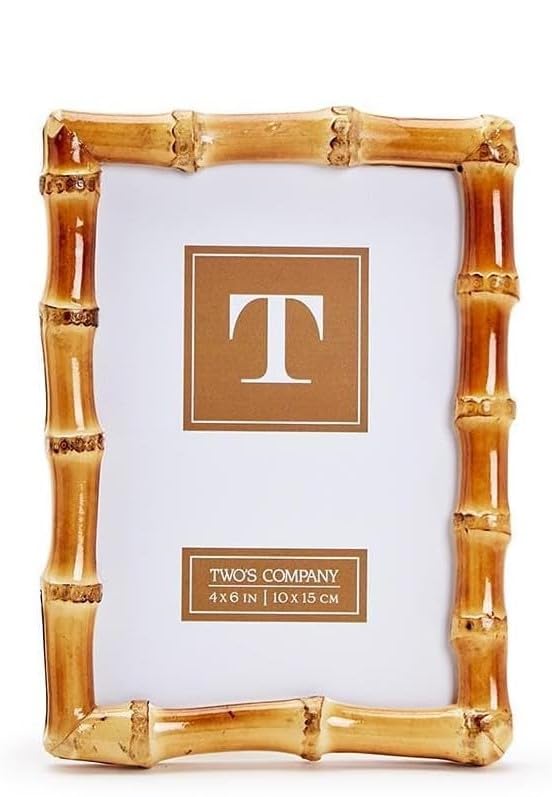 10 Best Bamboo Picture Frames That Elevate Your Home Decor 4 Two's Company Bamboo Finish Photo Frame (4x6 Inches)