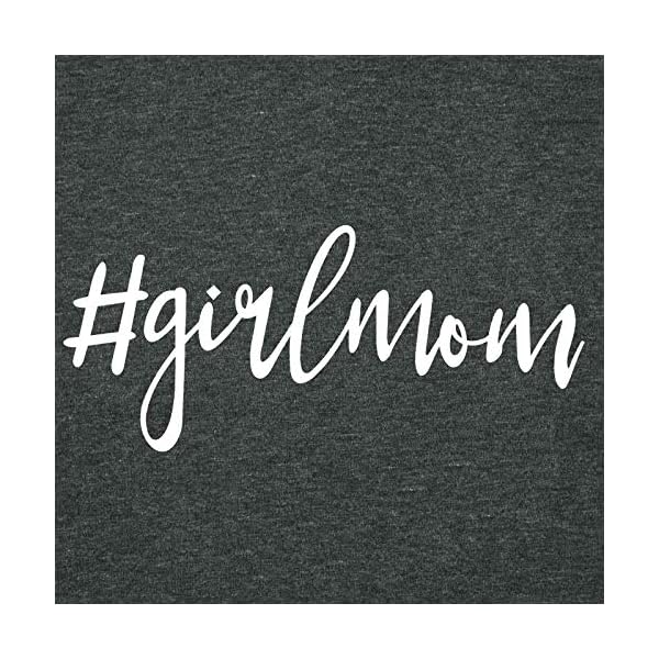 Girl-Mom-T-Shirt-for-Women-Mom-Shirts-Letter-Printing-Casual-Mama-Tee-Tops ASTANFY Women’s Girlmom Letter Printing T Shirt Casual Round Neck Vintage Tee Tops Dark Gray