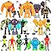 MUKSSE Big Set 20 pcs Omnitrix Action Figures Toys, Exclusive Collection Toys, Anime Character Figurines with Cake Toppers, Alien Hero Themed Party Decor Birthday Party Cake Decoration Supplies