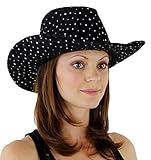 Glitter Sequin Trim Cowboy Hat, Black