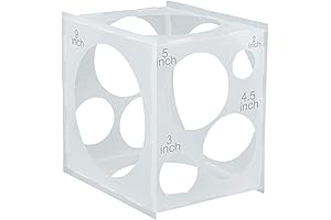 Worown 11 Holes Collapsible Plastic Balloon Sizer Box Cube Balloon Arches 2-10 Inch