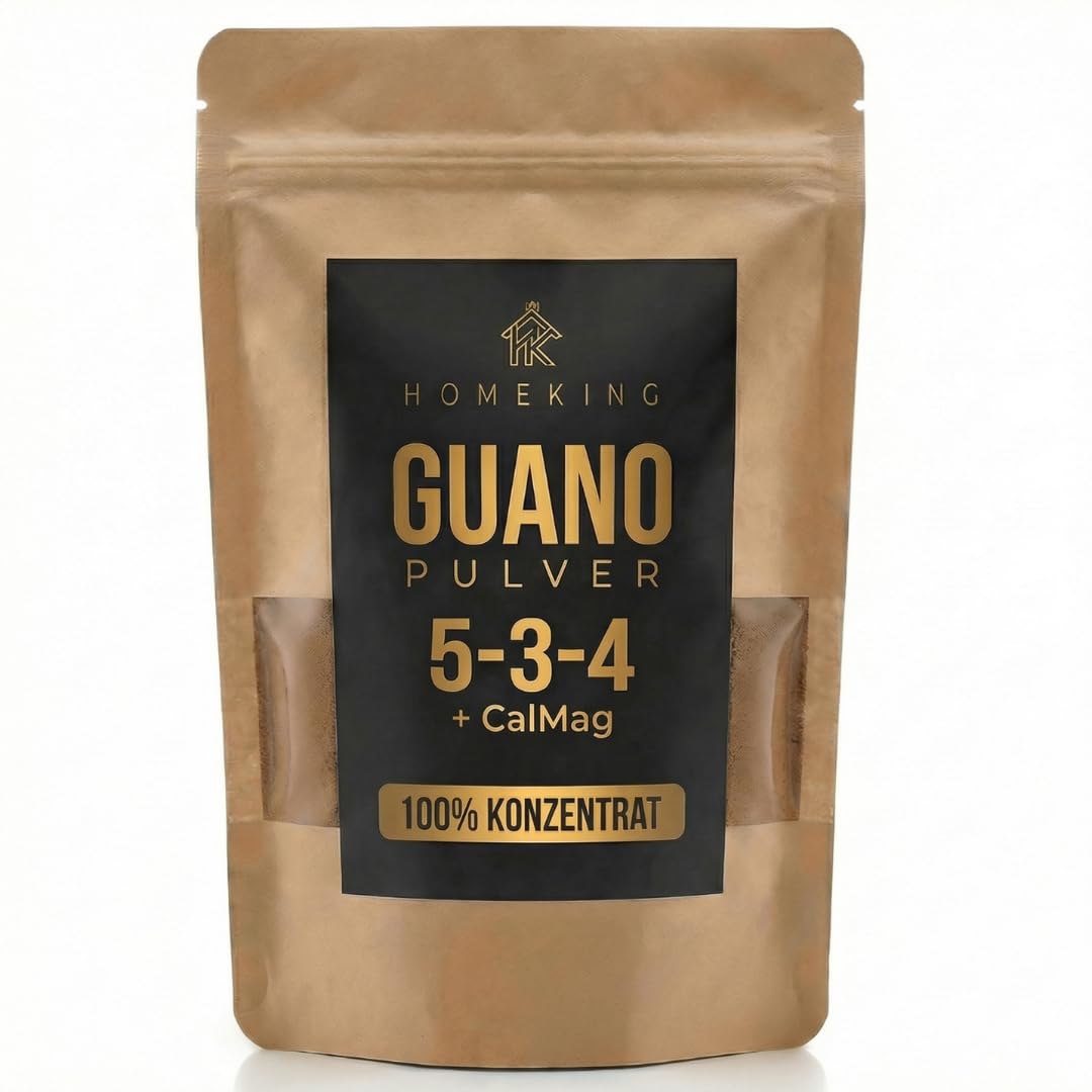 Geruchsarmer starker Naturdünger 5kg für Garten, Hochbeet & Gemüse – HOMEKING Bio Guano Pulver für Tomaten, Gurken, Zucchini, Obst, Balkonpflanzen & Zimmerpflanzen – Langzeitwirkung