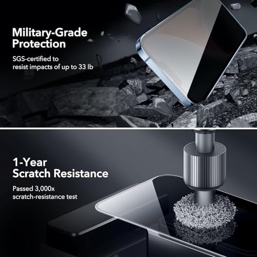 Czartech [Auto Align Tempered Glass Screen Protector for iPhone 13 / iPhone 14 / iPhone 13 Pro Full Screen Coverage Edge to Edge Glass with Easy Installation Kit. 4 51NlRmNP0tL