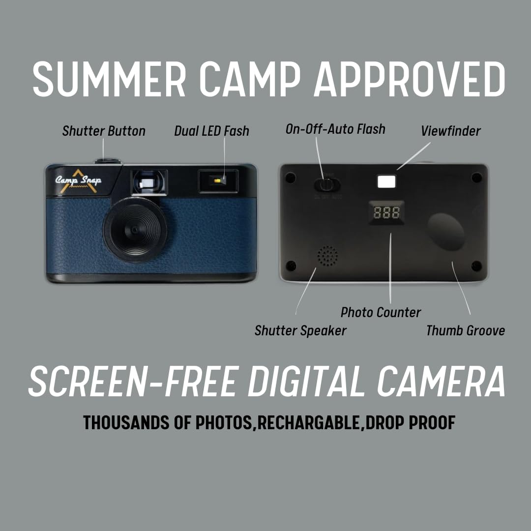 Camp Snap Screen-Free Digital Point & Shoot Camera (Brown