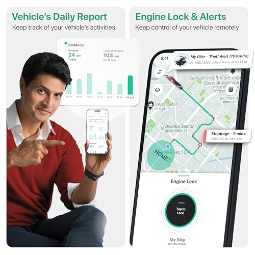 Image of Onelap LocoShield 2025 Waterproof GPS (4G SIM + Remote Engine Lock Compatible) - IP67 Wired GPS Tracker for Bike, Car etc | Bike Wash Protect | Plug & Play | Engine On /Off Alerts | 1 Year Mobile App
