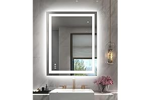 Amorho LED Vanity Mirror: Enhancing Bathroom Aesthetics with Front and Backlight Illumination