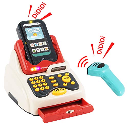 deAO Kinder Rollenspiel 48 Stück Supermarkt Set Superstore Shop Spielzeug Kinder Supermarkt mit Licht, Ton… – Bild 7