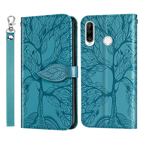 Custodia Flip Huawei P30 Lite Pelle PU Girasole Portafoglio Magnete Copertina BF Sunflower