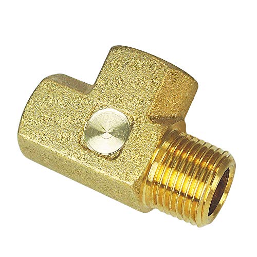 Nigo Brass Pipe Fitting, Forged Brass Tee, 3-Way, NPT Female X NPT Female X NPT Male (1, 1/4