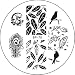 Born Pretty Nail Stamping Plates Nail Art Plate Birds Dragon Feather Stamping Plates BP75