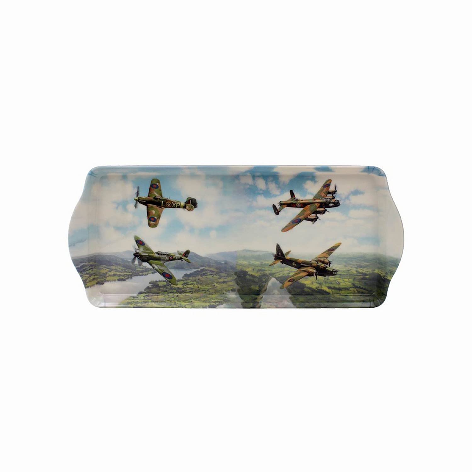 Lesser & Pavey Vintage Planes Design Small Melamine Serving Tray/Sandwich Tray 36 X 17Cm