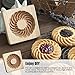 AEGYPIUS Wooden Cookie Molds Wood, 3.9 Inches Wood Cookie Mold with Round Stamps, Traditional Wooden Molds Christmas Butter Mold for Holiday Shortbread