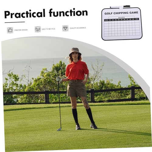 Marcador de golf YARNOW con portapuntaje portátil doble cara miniatura 4