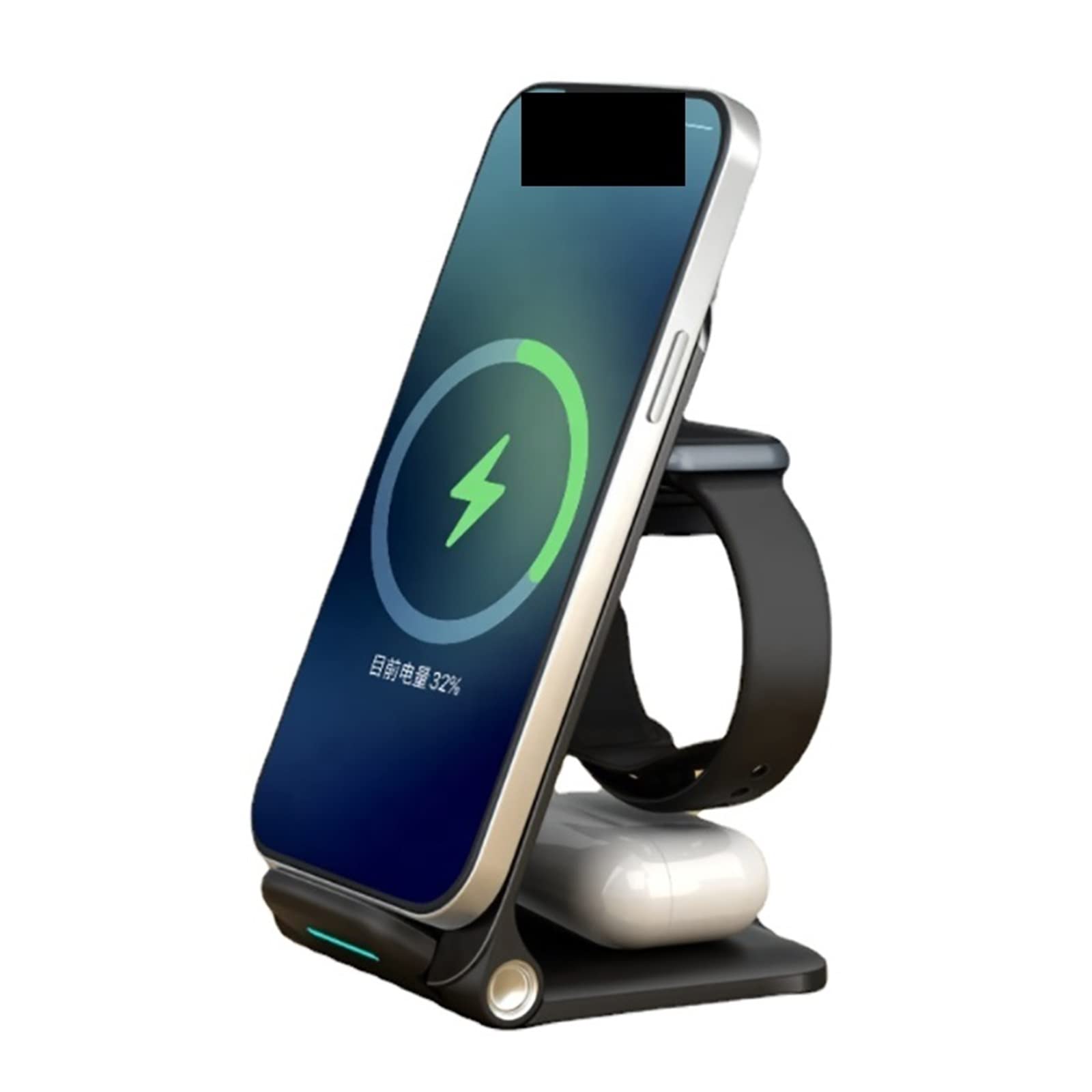 Chargeur sans Fil, Charge sans Fil Rapide for Montre écouteur chargeurs à Induction Portables 15W Chargeur sans Fil(Blanc)
