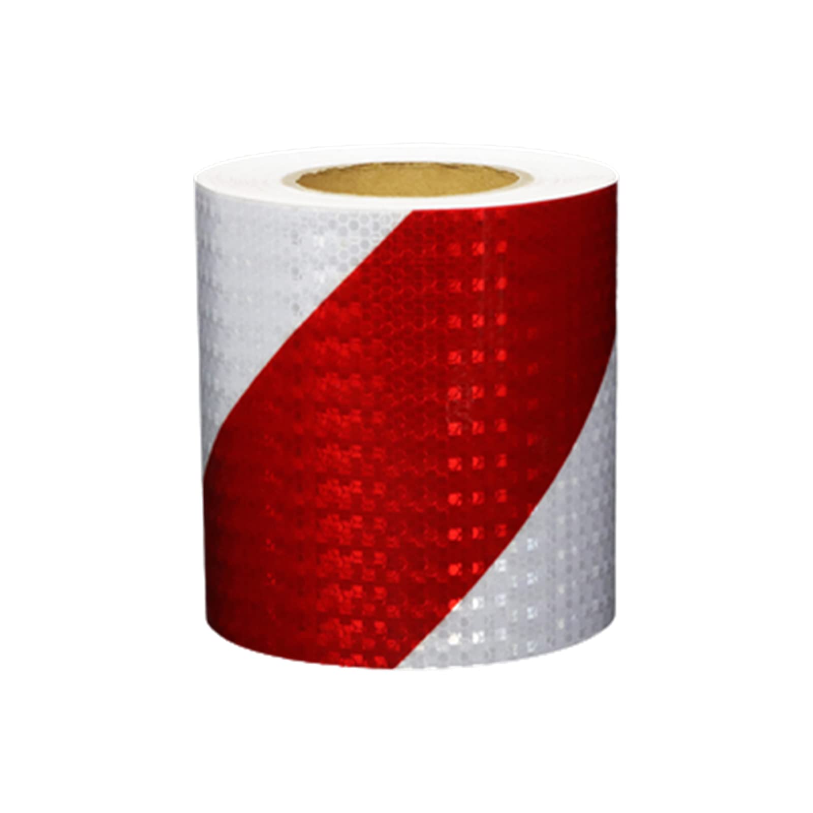cinta reflectante, Cinta Reflectante De Visibilidad De 15 Cm De Ancho Cinta De Advertencia De Seguridad, Cinta Reflectante Nocturna De Sarga for Vehículos Bicicletas Ropa Cascos Buzones,Rojo Blanco,25