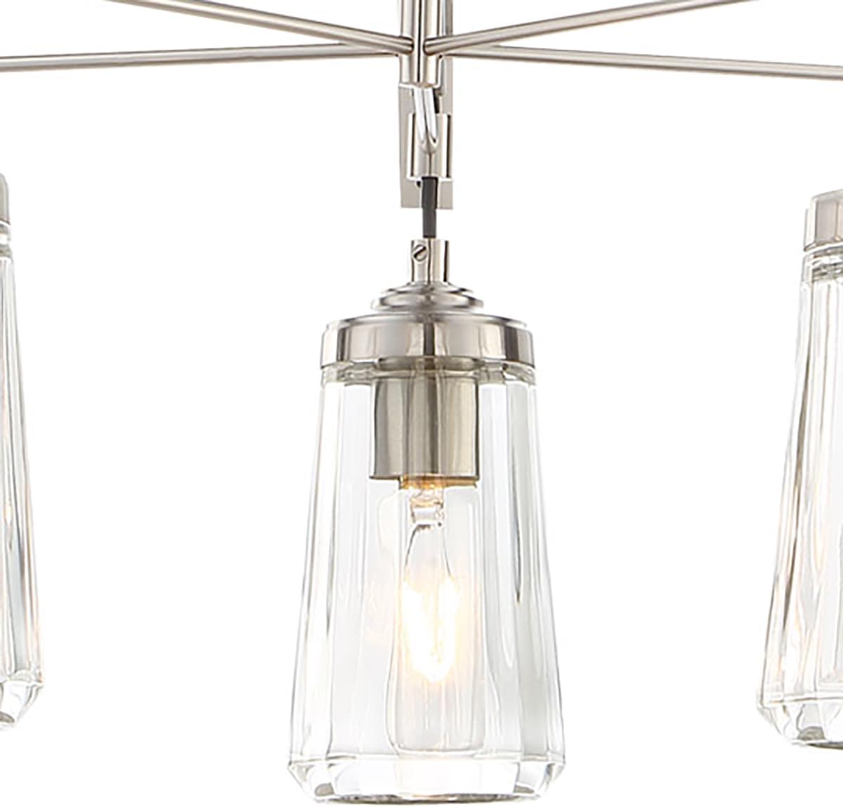 Minka Lavery 3305-84 Poleis Chandelier, 5-Light, 300 Total Watts, 26.5-in H x 26.5-in W, Brushed Nickel