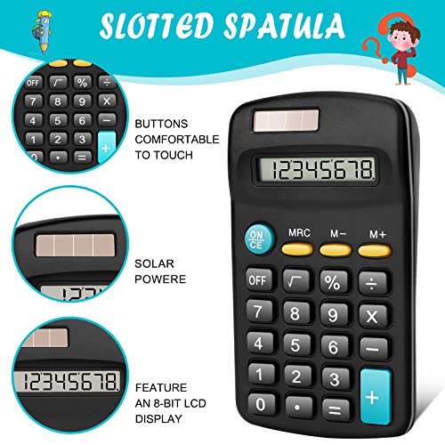 Riccioney 24 Pack Basic Calculators for Students Pocket Size Mini Calculators 8 Digit Display Basic Calculator Solar Battery Dual Power Handheld Calculators for Office School and Home 3 51NlUprKnbL