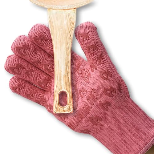Image of Grill Armor Oven Gloves with Fingers - 932F Heat, Fire & Cut Resistant Mitts for BBQ, Grill, Cooking, Grilling, Baking, Smoker & Fire Pit