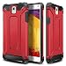 Galaxy Note 3 Case,Wollony Rugged Hybrid Dual Layer Hard Shell Armor Protective Back Case Shockproof Cover for Galaxy Note 3 Case - Slim Fit - Heavy Duty - Impact Resistant Bumper(Red)