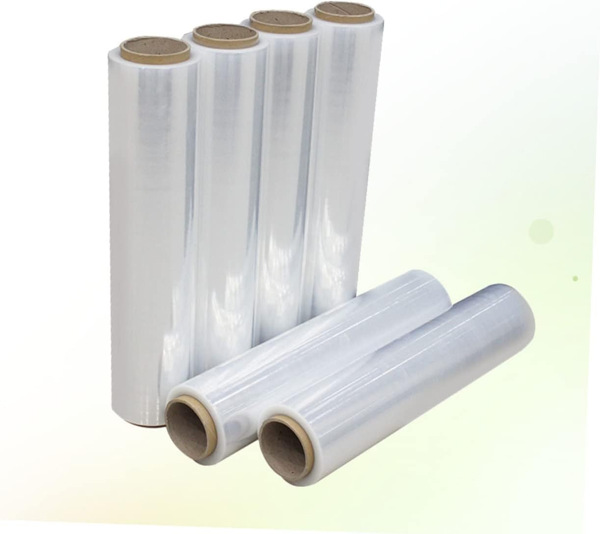 Veemoon 1roll Transparent Stretch Wrap Film Self-adhesive Clear Pallet Packing Film for Moving Storage and Furniture Mil Thickness
