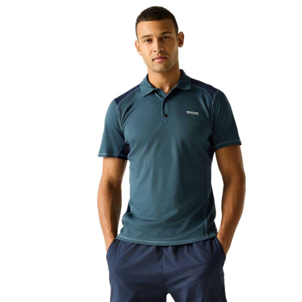 Regatta Men's Blue Virda Short Sleeve Polo S
