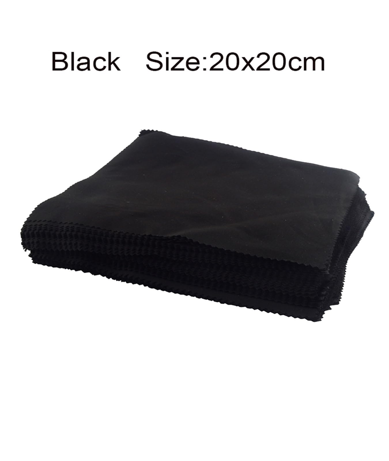 panno per la pulizia dei gioielli, Confezione da 100 panni for la pulizia in microfibra a sublimazione 20x20 cm, bianco e nero