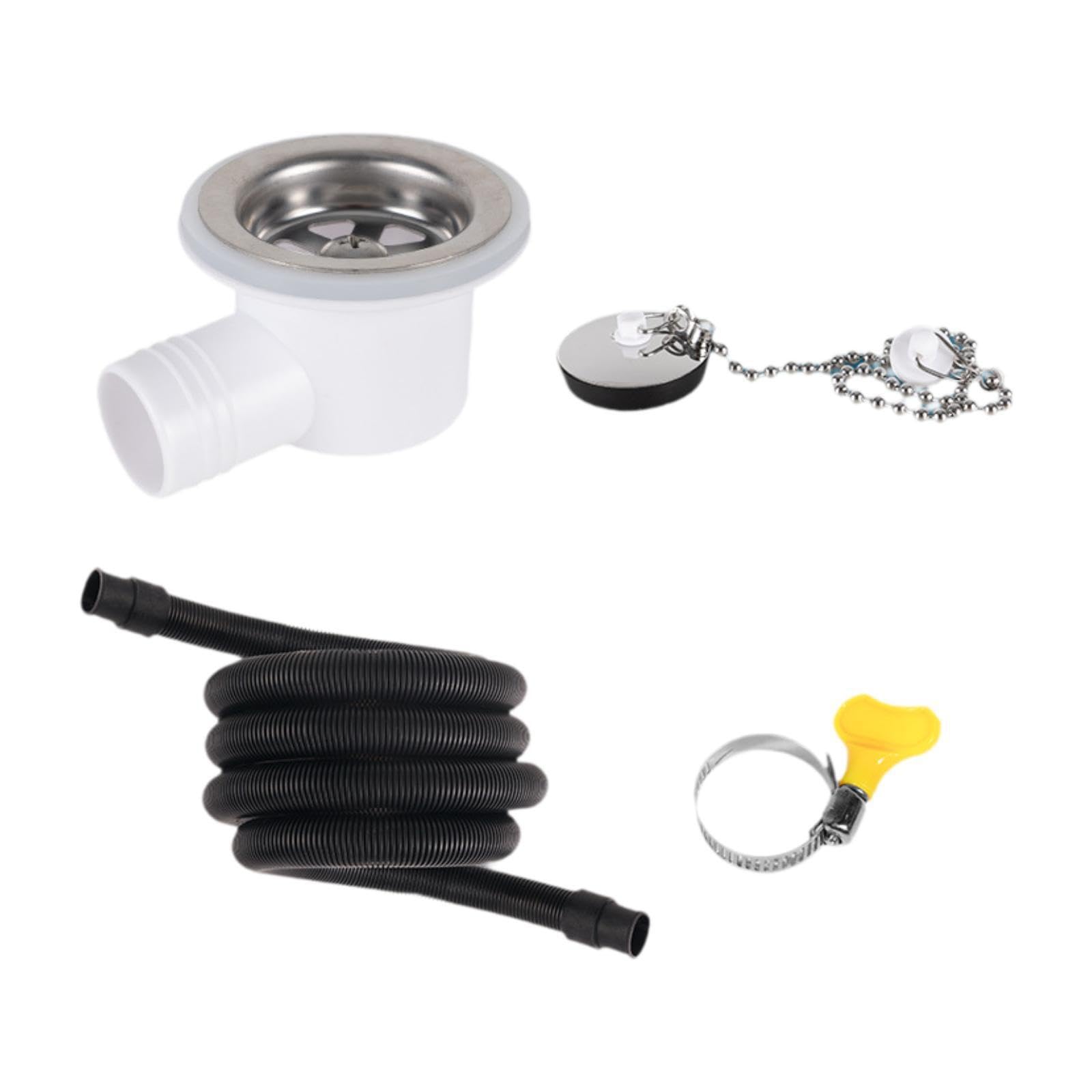 Rcgofollow With Tube Rv Angle Steel Sink Waste Drain Plug Hole Easy Llation And No Water Leakage Stainless For Rv And Ships Rvs, 7.6Cm