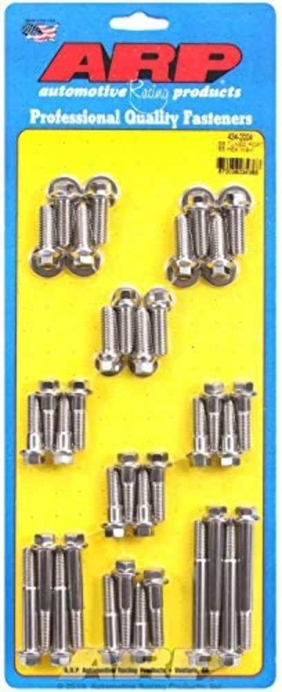 Kit de pernos de bloque pequeño Chevy Arp 434 de 6 cantos en acero inoxidable 2