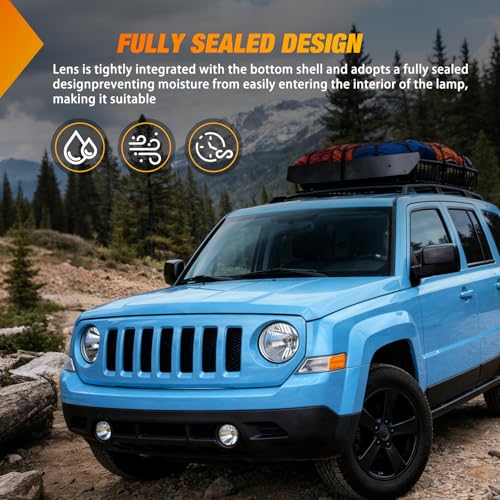 Image of Nilight Front Turn Signals Light Clear Amber Lens Parking Day Running Side Marker Lights Compatible with 2007-2017 Jeep Patriot Driver & Passenger Sides